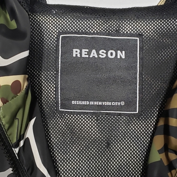 Reason Mixed Safari Camo Anorak Jacket Size Large - Picture 7 of 9